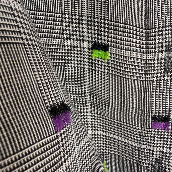 Vintage 80s 90s Button Up Linen Blend Shirt | Embroidered, Textured - Picture 6 of 15